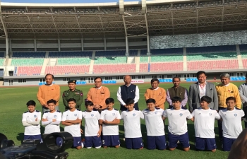 Myanmar India Friendly Women Football Match between Mandalay & Manipur Team at Mandalar Thiri Stadium, Mandalay