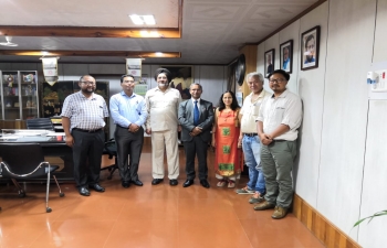 Consul General meeting with Hon. Shri Jarnail Singh, Vice Chancellor, Manipur University in his office , Discussed about cooperation with Universities in Mandalay and Sagaing Region of Myanmar, MoU, inviting the academicians  to Imphal including Rectors, faculty and students.