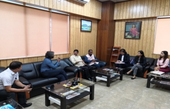 Consul General meeting with Air KBZ, Myanmar Airways Inernational, Airport Authority of India, Imphal and operator from Manipur at Imphal Airport. Discussion about  modalities, proposals, route, incentives,approvals from Govts for Mandalay- Imphal flight took place.