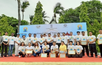 Celebration of 5th International Day of Yoga 2019 on 22nd June 2019 in Mandalay