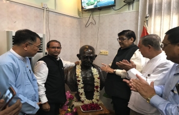 Sandalwood Tree Planting Ceremony in commemoration of 150th Birth Anniversary of Mahatma Gandhi in the Consulate.