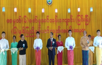 Opening Ceremony of 6th Anniversary of Industrial Training Centre, Directorate of Industrial Collaboration. Ministry of Industry, Myingyan. Set up under India Myanmar Friendship Project, providing best quality vocational and skill training to Myanmar youth leading to industrial development of  Myanmar.